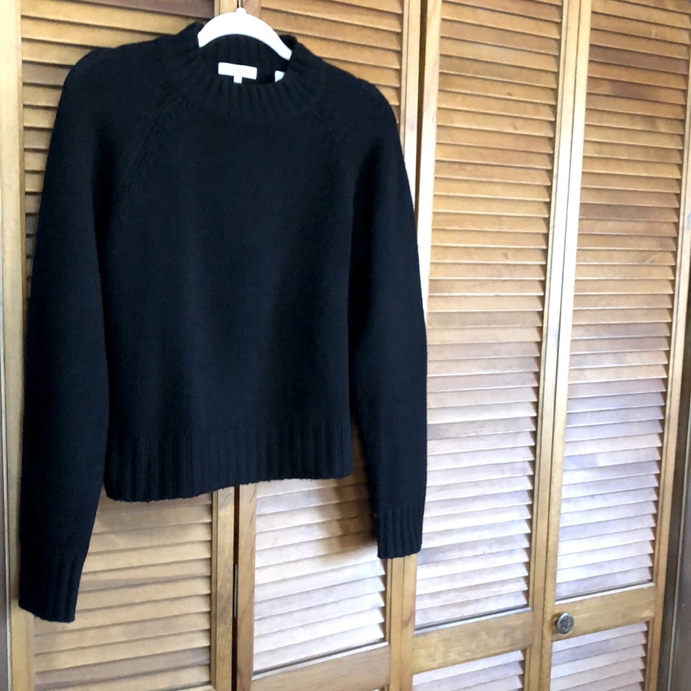 Vince shrunken mock neck cashmere sweater